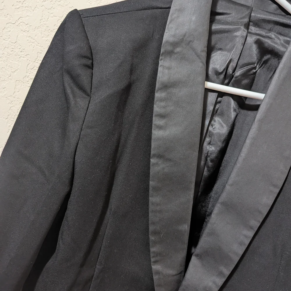 Topman Men's Black Blazer Skinny Fit Tux Tuxedo